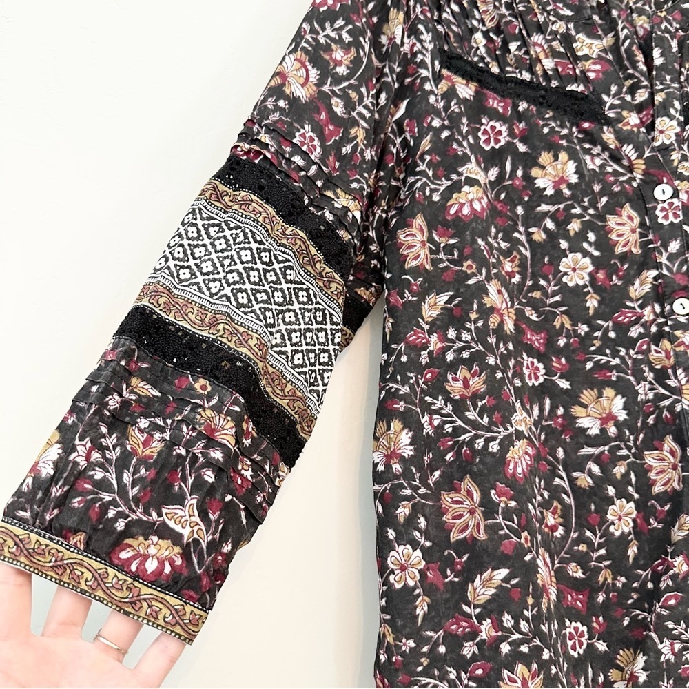 Cleobella Christy Blouse, Lolita Block Print - Picture 6 of 10